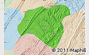Political Map of Zhong Xian, lighten