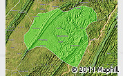Political Map of Zhong Xian, satellite outside