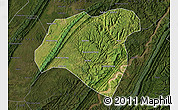 Satellite Map of Zhong Xian, darken