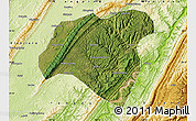 Satellite Map of Zhong Xian, physical outside