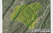 Satellite Map of Zhong Xian, semi-desaturated