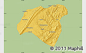 Savanna Style Map of Zhong Xian, single color outside
