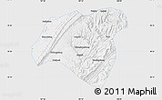 Silver Style Map of Zhong Xian, single color outside