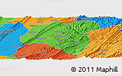 Political Panoramic Map of Zhong Xian