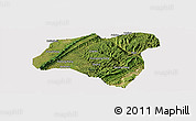 Satellite Panoramic Map of Zhong Xian, cropped outside
