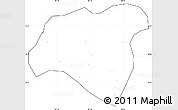 Blank Simple Map of Zhong Xian, cropped outside, no labels