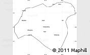 Blank Simple Map of Zhong Xian, cropped outside