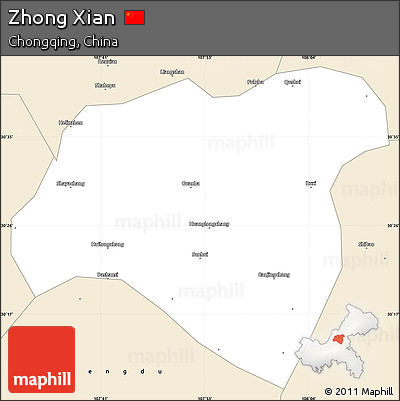 Classic Style Simple Map of Zhong Xian