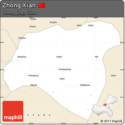 Classic Style Simple Map of Zhong Xian