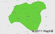 Political Simple Map of Zhong Xian, single color outside