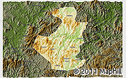 Physical 3D Map of Datian, darken