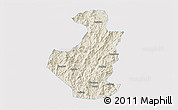 Shaded Relief 3D Map of Datian, single color outside
