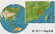 Satellite Location Map of Datian
