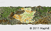 Physical Panoramic Map of Datian, darken