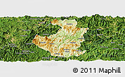Physical Panoramic Map of Datian, satellite outside