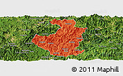 Political Panoramic Map of Datian, satellite outside