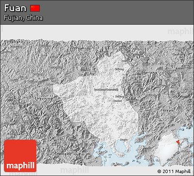 Gray 3D Map of Fuan
