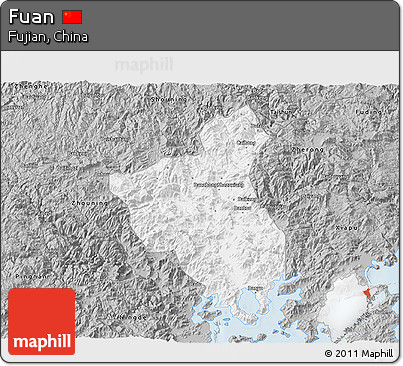 Gray 3D Map of Fuan