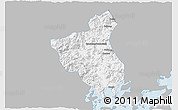 Gray 3D Map of Fuan, single color outside