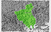 Political 3D Map of Fuan, desaturated