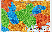 Political 3D Map of Fuan