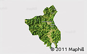 Satellite 3D Map of Fuan, cropped outside