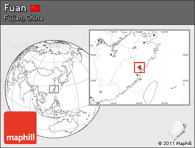 Blank Location Map of Fuan