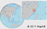 Gray Location Map of Fuan