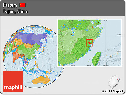 Political Location Map of Fuan