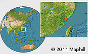 Satellite Location Map of Fuan