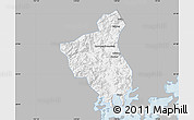Gray Map of Fuan, single color outside