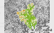 Physical Map of Fuan, desaturated