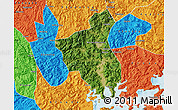 Satellite Map of Fuan, political outside