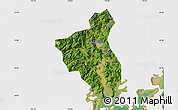 Satellite Map of Fuan, single color outside