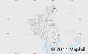Silver Style Map of Fuan, single color outside