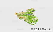 Physical Panoramic Map of Fuan, cropped outside