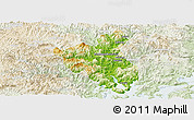 Physical Panoramic Map of Fuan, lighten