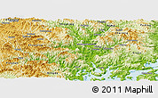 Physical Panoramic Map of Fuan