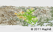 Physical Panoramic Map of Fuan, semi-desaturated