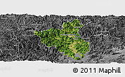 Satellite Panoramic Map of Fuan, desaturated