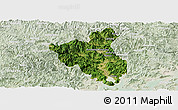 Satellite Panoramic Map of Fuan, lighten