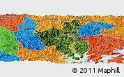 Satellite Panoramic Map of Fuan, political outside