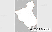 Gray Simple Map of Fuan, cropped outside