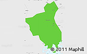 Political Simple Map of Fuan, single color outside, borders and labels