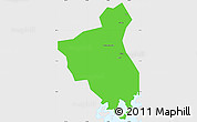 Political Simple Map of Fuan, single color outside