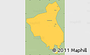 Savanna Style Simple Map of Fuan, cropped outside