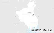 Silver Style Simple Map of Fuan, single color outside