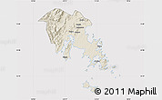 Shaded Relief Map of Fuqing, cropped outside