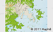 Shaded Relief Map of Fuqing, physical outside