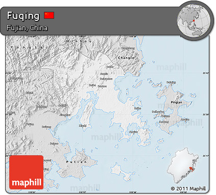 Silver Style Map of Fuqing